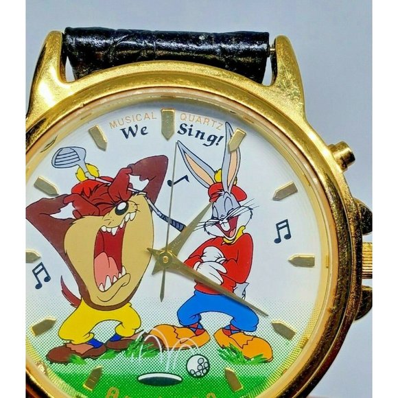 Musical Quartz We Sing Armitron Tasmanian Devil & Bugs Bunny Vintage WB Watch - Picture 6 of 12